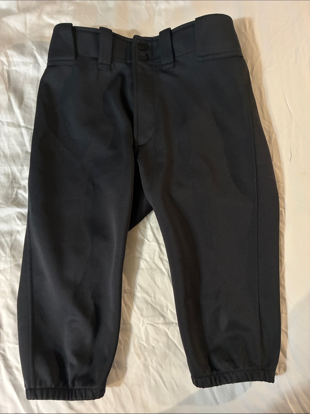 Mizuno Black Kids L Athletic Baseball Pants knee length